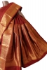 Checks Wedding Maroon Kanjeevaram Silk Saree